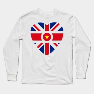 British Vietnamese Multinational Patriot Flag Series (Heart) Long Sleeve T-Shirt